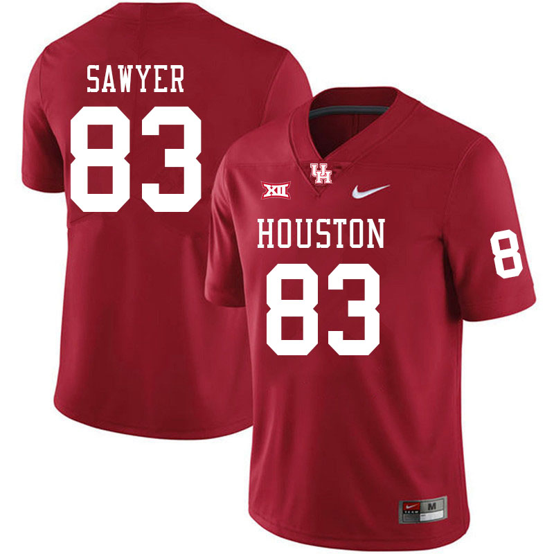 Men #83 Peyton Sawyer Houston Cougars Big 12 XII College Football Jerseys Stitched-Red